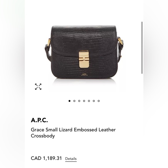 A.P.C burgundy mini grace bag - Picture 2 of 9